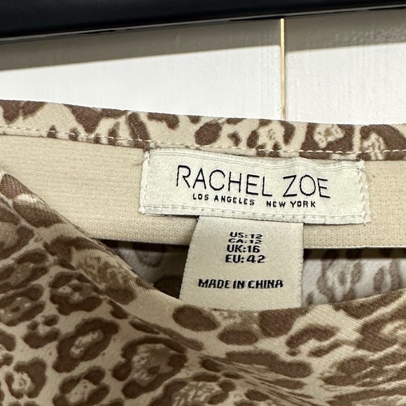 Rachel Zoe Leopard Print A-Line Skirt - Picture 2 of 2